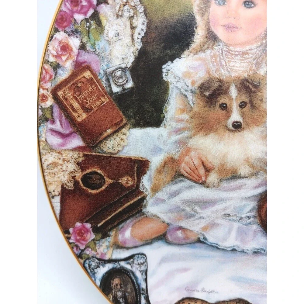 CORINNE LAYTON Collector Plate KEEPSAKES Of The Heart Forever Friends Kids Dog